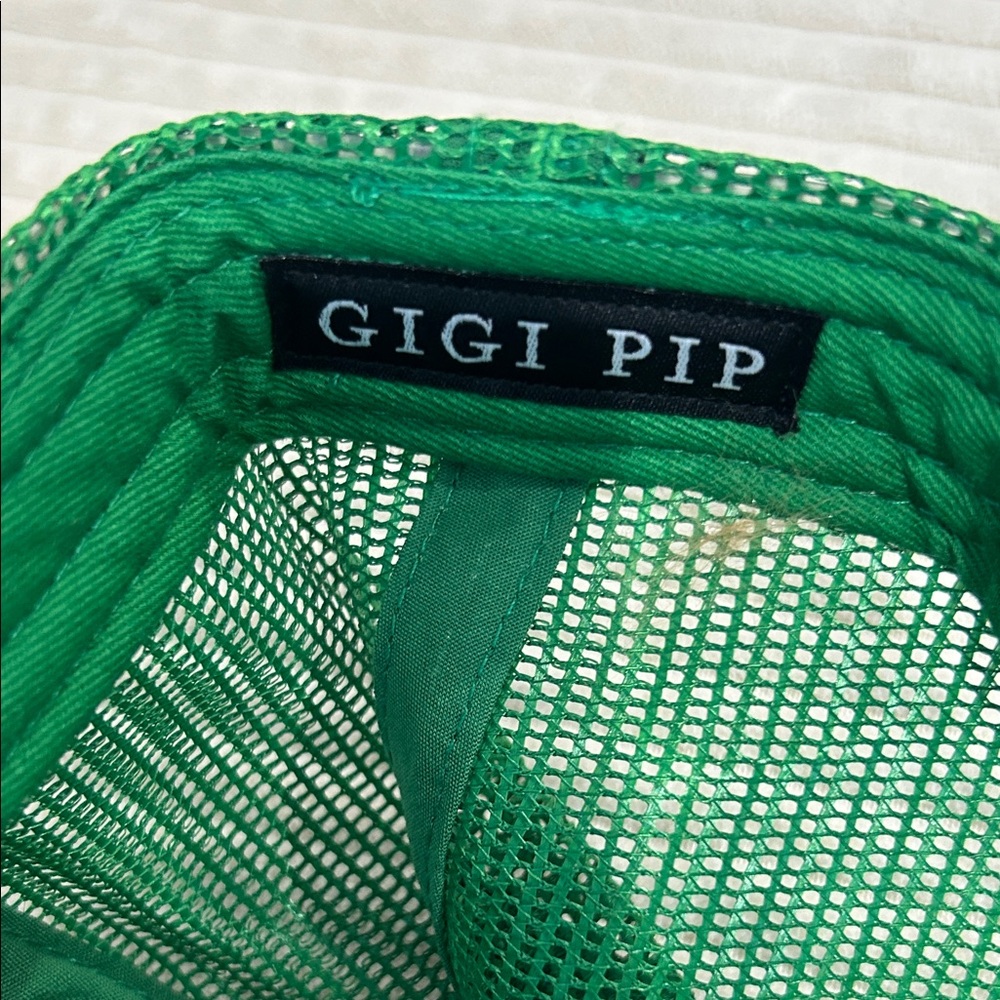 GIGI PIP VTG Green Mesh Trucker Hat - Picture 2 of 7